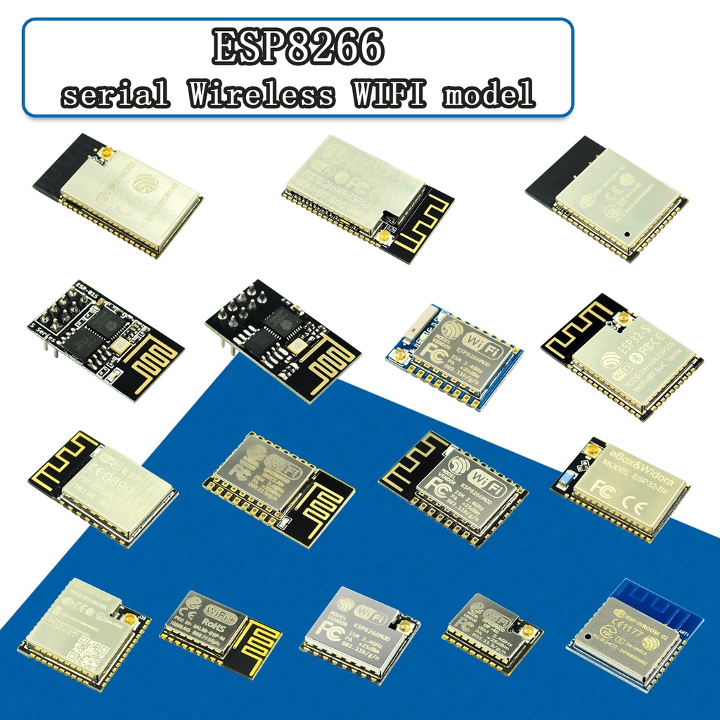 Esp8266 โมเดลรุ่น Wifi Esp-12 12E 12F 12S 07 07S 01 01S M1 M2 Esp32-S Wroom-32U 02 A1S ของแท้ Esp12