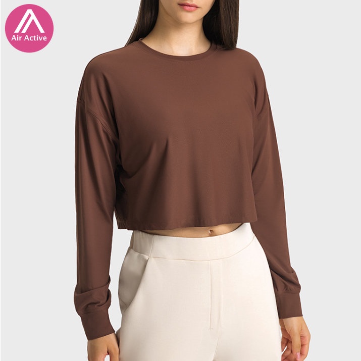 AIR ACTIVE โยคะด้านบนกีฬาเสื้อแขนยาวลําลอง DS124 DQP01