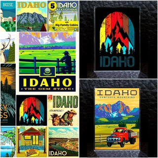 แม่เหล็กติดตู้เย็น ไอดาโฮ อเมริกา อะครีลิค 2×3 นิ้ว ของฝาก ของที่ระลึก Souvenir Acrylic Fridge Magnet USA State Idaho