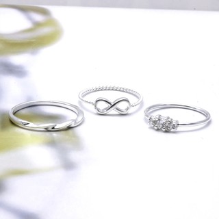 ราคาStar Jewelry แหวนเงินแท้ 92.5% แหวนแฟชั่น แหวนมินิมอล รุ่น RS3059, 60, 61