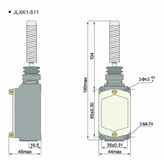 ลิมิตสวิทช์ Delixi JLXK1-111 /211/ 311 /411 /511 Limit Switch Rotary metal Roller Arm ลิมิตสวิทซ์ - รูปที่ 7