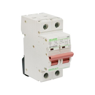 Breaker CIRCUIT BREAKER HACO H7-63/2C 63A 2P Circuit breaker Electrical work เบรกเกอร์ เบรกเกอร์ HACO H7-63/2C 63A 2P เบ