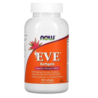 พร้อมส่ง ## Now Foods, EVE, วิตามินรวมสูตรสำหรับผู้หญิง Superior Womens Multi, 180 Softgel