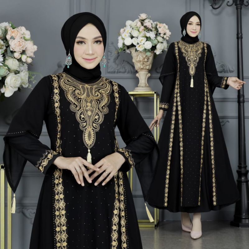 TURKEY ABAYA GAMIS TURKEY SULTAN ABAYA GAMIS EMBROIDERED V