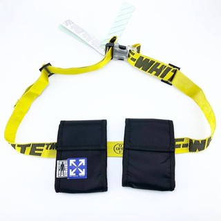 กระเป๋าสะพายคาดเอว Off white Tewo pocket belt Bag ขนาด 4x6 นิ้วค่ะ ถ่ายสดจากสินค้าจริง100%