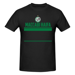 T-shirt  Gildan เสื้อยืดคอกลม แขนสั้น ผ้าฝ้าย 100% พิมพ์ลาย Maccabi Haifa I Need In My Life Is Haifa สไตล์วินเทจ โอเวอร์