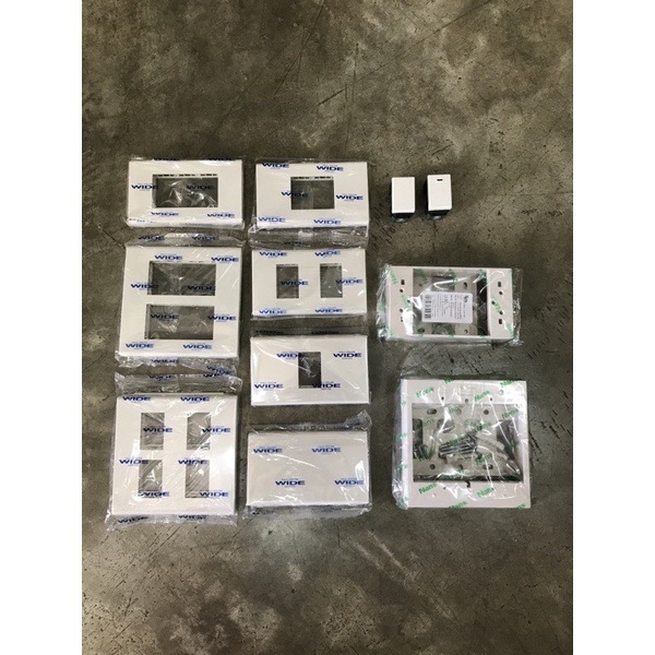 Panasonic สวิต์ไฟ+หน้ากาก มอก. รุ่น WIDE-SERIES บ็อกลอยขอบเหลี่ยม2x4และ4x4 ยี่ห้อNano เปลี่ยนแทนของเดิมได้ทันที