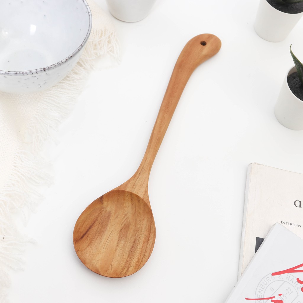 TEAK WOOD SPATULA FRYING TOOL WOODEN SPOONS