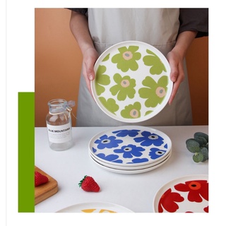 จานเซรามิก Poppy Marimekko เก๋ๆ ดีไซน์ทันสมัย เซรามิคคุณภาพดี เนื้อหนา ทนความร้อนสูง