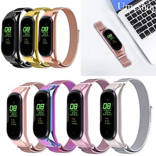 Xiaomi Miband  4 5 6  สายโลหะสแตนเลสสายสำหรับ Mi 4 M3 M4 M5 M6   สแตนเลสสายนาฬิกาสมาร์ท