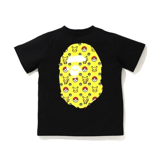 เสื้อยืด พิมพ์ลายการ์ตูน BAPE สําหรับเด็กผู้ชาย ผู้หญิง อายุ 2-12 ปี