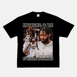 เสื้อยืดคอกลม[Yootaaa] เสื้อยืดแขนสั้น ผ้าฝ้าย ทรงหลวม ลาย NBA Brandon Ingram new Orleans Pelicans แฟชั่นสไตล์ฮิปฮอป 202