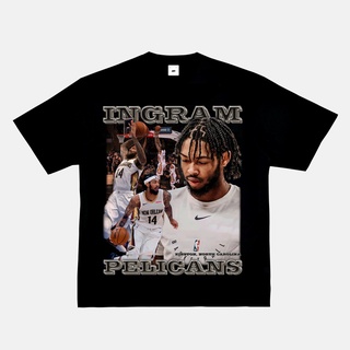 [Yootaaa] เสื้อยืดแขนสั้น ผ้าฝ้าย ทรงหลวม ลาย NBA Brandon Ingram new Orleans Pelicans แฟชั่นสไตล์ฮิปฮอป 2022