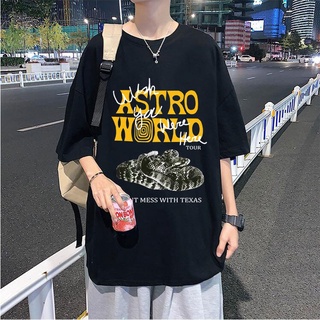 [S-5XL]ใหม่ เสื้อยืด พิมพ์ลายตัวอักษร Travis Scotts ASTROWORLD YOU WERE HERE สไตล์ฮิปฮอป แฟชั่นสําหรับผู้ชาย ผู้หญิง