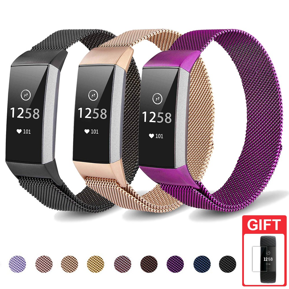 สายนาฬิกาข้อมือสแตนเลสสําหรับ Fitbit Charge 4 / Charge 3