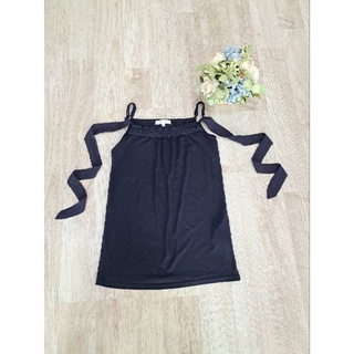 เสื้อสายเดี่ยวญี่ปุ่น แบรนด์ grove Size M อก33" ยาว 21" สีกรมท่า