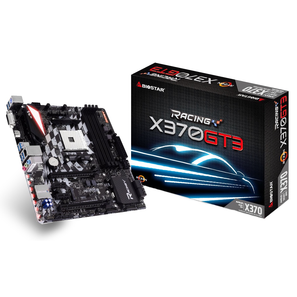 MAINBOARD (เมนบอร์ด) BIOSTAR RACING X370 GT3 M.2 (Socket AM4) พร้อมส่ง
