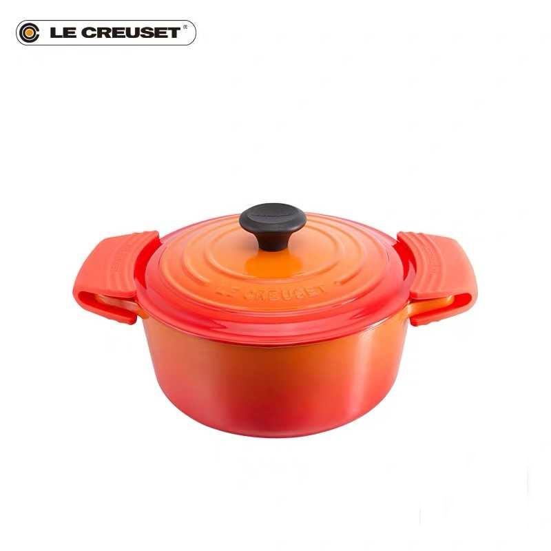 ที่ creuset ฉนวนหม้อซับทําจากวัสดุซิลิโคนที่ทนทานและสวยงามอุปกรณ์เสริมหม้อเหล็กหล่อ Le creuset