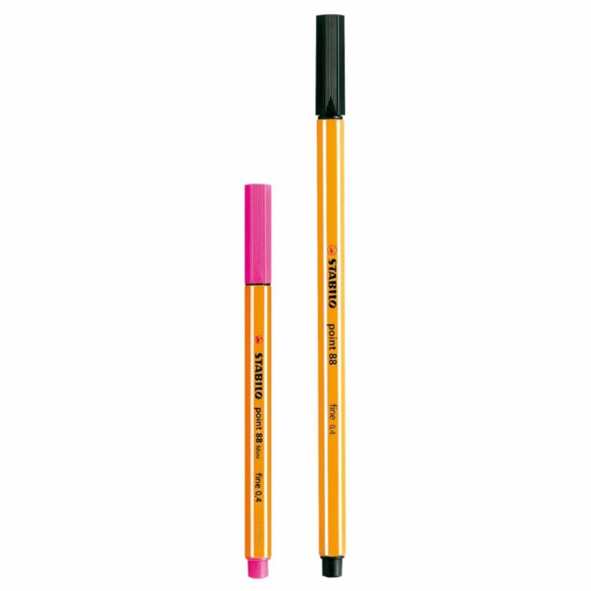 STABILO Point 88 Mini Funnimals ปากกาสีหมึกน้ำ หัวเข็ม Fibre-Tip Pen ชุด 12 สี ปากกาหัวเข็ม