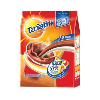 เครื่องดื่มมอลต์รสช็อกโกแลต 3in1 29gx18ซอง โอวัลติน Chocolate malt drink 3in1 29gx18 Ovaltine sachet