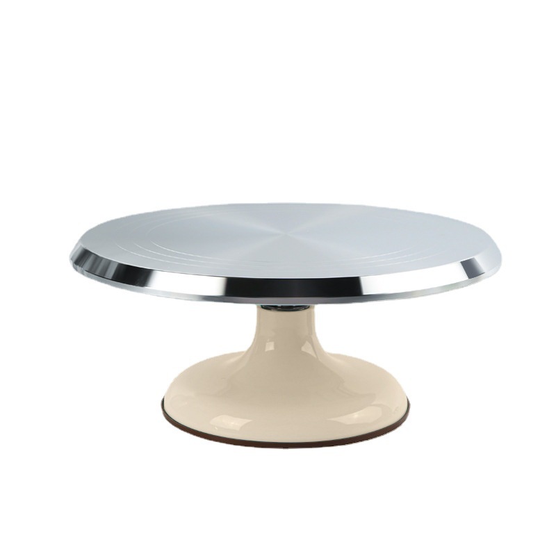 แป้นหมุนเค้กสแตนเลสอย่างดีขนาด 10 นิ้ว.ฐานมียางกันลื่น สีพาสเทลสวย ราคาถูก(พร้อมส่งจ้า)สีพาสเทล - รูปที่ 2