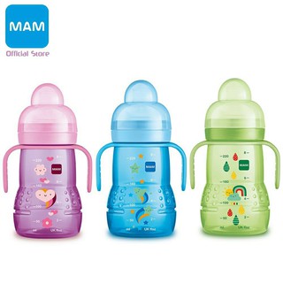 MAM ขวดหัดดื่ม-จุกกันสำลัก BPAfree พร้อมมือจับ 8 oz (220ml)_B220