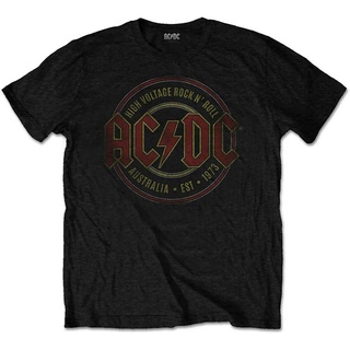 #เสื้อยืดคอกลม#เสื้อยืดแขนสั้น คอกลม ผ้าฝ้าย พิมพ์ลาย ACDC 1973 IPojjd72FAchdl56 สําหรับผู้ชายS-4XL