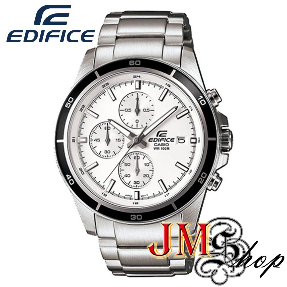 Casio Edifice นาฬิกาข้อมือผู้ชาย สายสแตนเลส รุ่น EFR-526D-7AVUDF - Silver/White