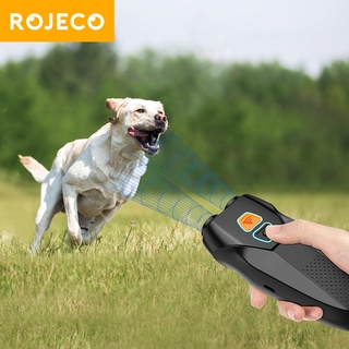 Rojeco 2 in 1 เครื่องอัลตราโซนิก ไร้เสียงรบกวน ชาร์จไฟได้ สําหรับฝึกสุนัข สัตว์เลี้ยง