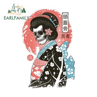 Earlfamily สติกเกอร์ติดหมวกกันน็อค 13 ซม. x 8.6 ซม. สไตล์ญี่ปุ่น สําหรับ Geisha Female Samurai