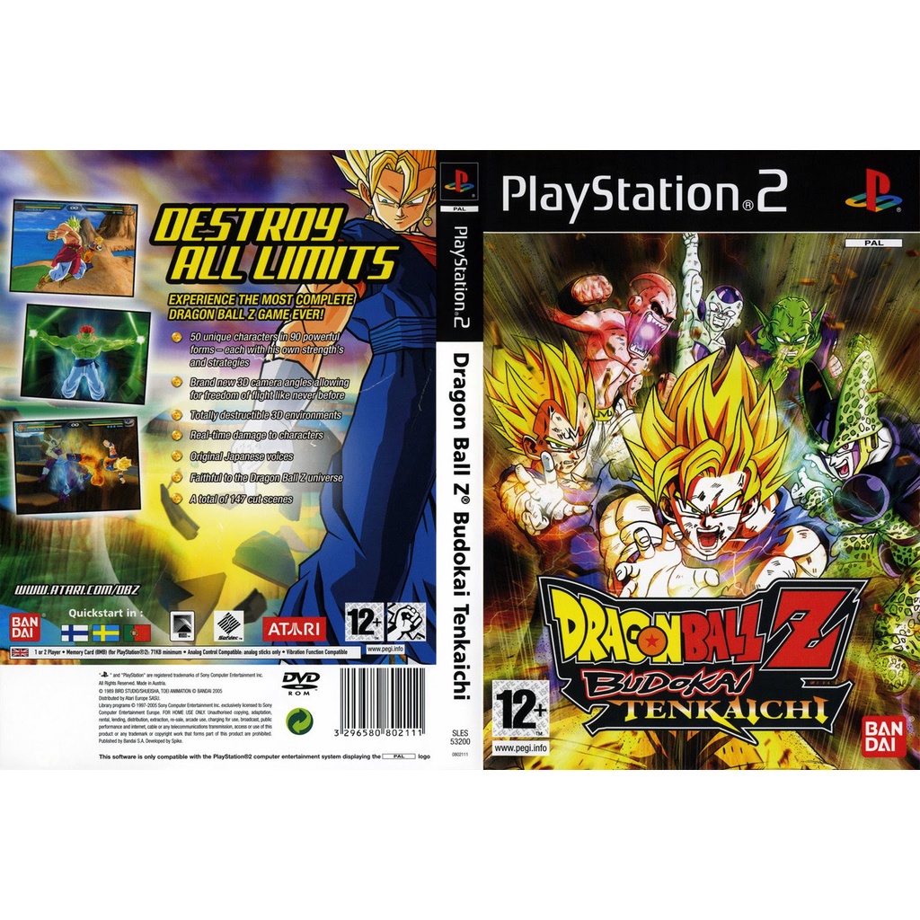 แผ่นเกมส์ PS2 DragonBall Z - Budokai Tenkaichi   คุณภาพ ส่งไว (DVD)