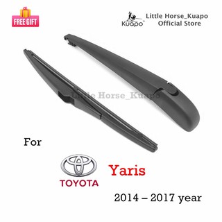 Kuapo ชุดปัดน้ำฝน ด้านหลัง โตโยต้า ยาริส Toyota Yaris 2014 ถึง 2017 ปี ที่ปัดน้ำฝน กระจก หลัง (ก้าน/แขน + ใบ ปัดน้ำฝน) โตโยต้ายาริส