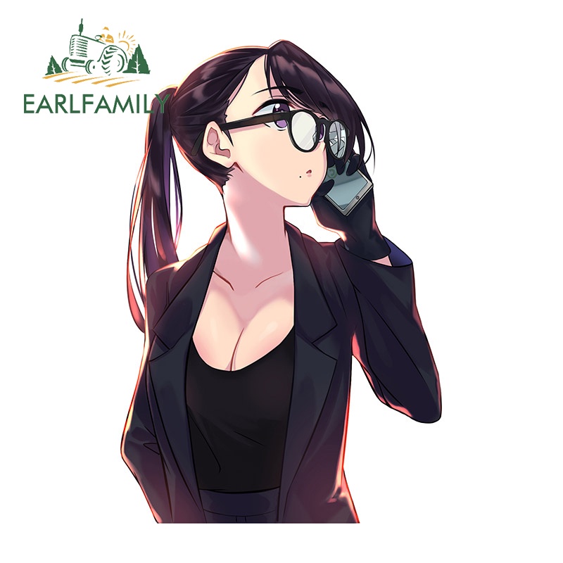 EARLFAMILY 13 ซม.x 8.6 ซม.สําหรับฤดูร้อนเวลา Rendering Minakata Hizuru สติกเกอร์รถแฟชั่นกันน้ํา Deca