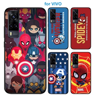 เคส VIVO Y02 Y16 Y02S Y20 Y20S Y20T Y12A Y12S Y20SG Y01 Y15A Y15S Y20I Y21S Y3S T1 T1x Y33T Y21T 5G Y33s Y21 2021 Y12 Y17 Y15 Y11 Y11D Y12i Y19 มือถือสำหรับเคสโทรศัพท์มือถือลายการ์ตูนซุปเปอร์ฮีโร่สําหรับ