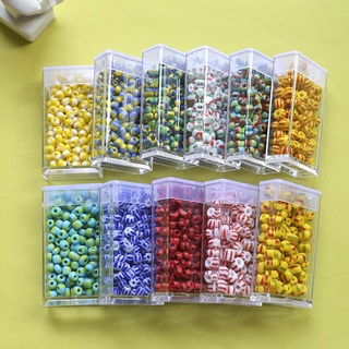 About150pcs 4mm 10g Retro Contrast Color Striped Korean Bead Color Scattered BeadsdiyHandmade Jewelry Earrings Necklace Accessories String Beads Materials Originalins