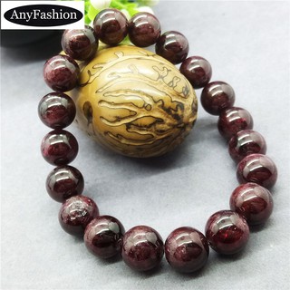 Garnet bracelet หินธรรมชาติ Syenites โกเมนลูกปัดสร้อยข้อมือเสน่ห์ขายส่งของขวัญ 6-12 มม.