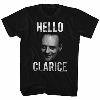 เสื้อยืดแขนสั้น พิมพ์ลาย Silence Of The Lambs HELLO CLARICE สีดํา สําหรับผู้ชาย 804266Size S-5XL