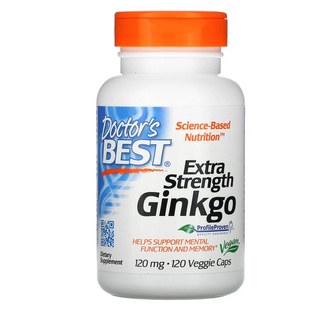 Doctors Best, Extra Strength Ginkgo, 120 mg, 120 Veggie Caps