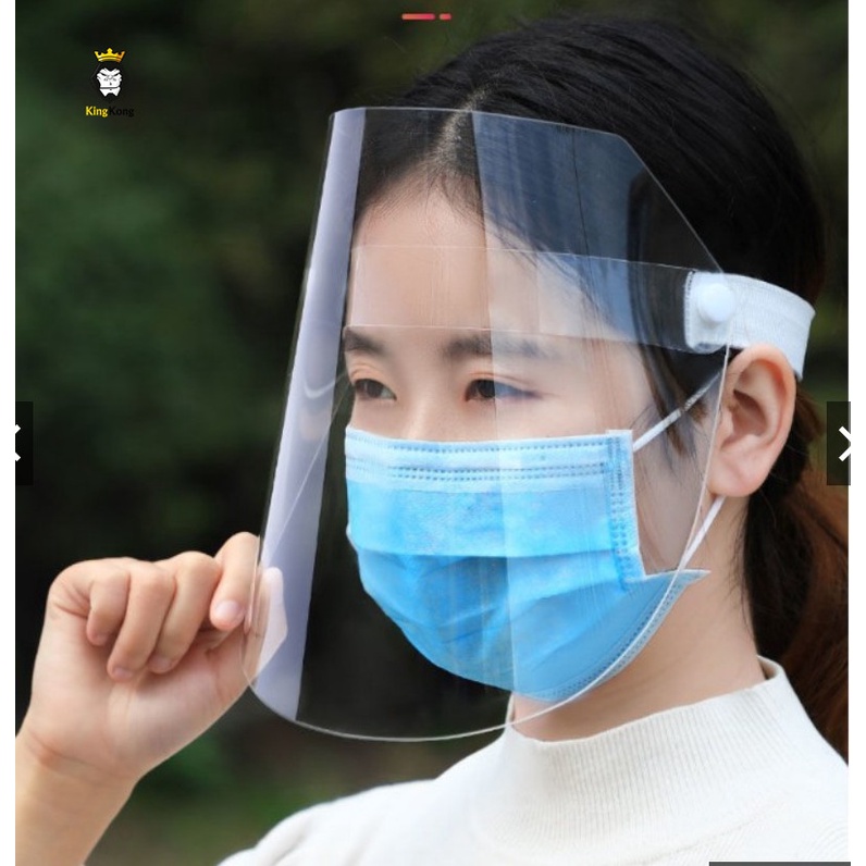 Faceshield Face shield หน้ากากใส ชนิดขาแว่นตาพร้อมกับแผ่นพลาสติกใส ป้องกันเชื้อไวรัสได้ 99.99/ใช้ป้องกันควันจากการทำอ