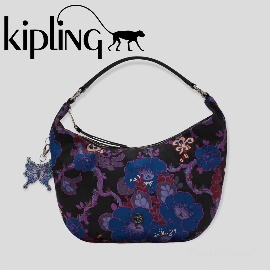 กระเป๋า Kipling Amela Shoulder Bag - สี Hollyhoc Black แบรนด์แท้ 100% จัดส่งฟรี