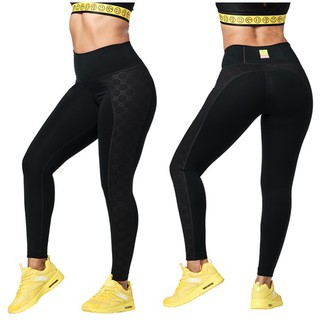 Zumba Smile High Waisted Ankle Leggings (กางเกงเลคกิ้งออกกำลังกายซุมบ้าและโยคะ)