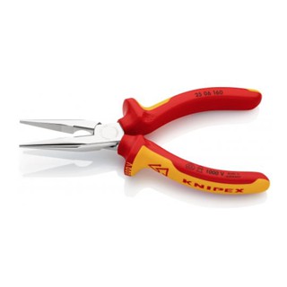 คีมปากเเหลม ด้ามหุ้มฉนวน KNIPEX NO.25 06 160 Insulate Snipe Nose Side Cutting Pliers VDE 1000v. (160mm.)