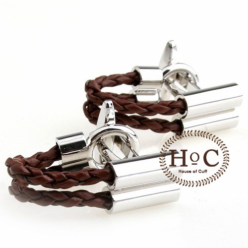 KEMEJA CUFFLINK CUFFLINKS CUFF BUTTONS FRENCH SHIRT CUFF LEATHER BROWN CUFFLINKS