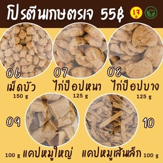 โปรตีนเกษตร แคปหมูเจ ใหญ่ เล็ก 10 ชนิด วัตถุดิบเจ อาหารเจ รังนกเจ หมูสับเจ หนังไก่เจ เม็ดบัวเจ
