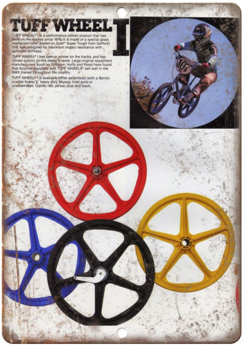 Skyway BMX Vintage Mag Wheels Tuff Wheel Reproduction ป้ายโลหะ