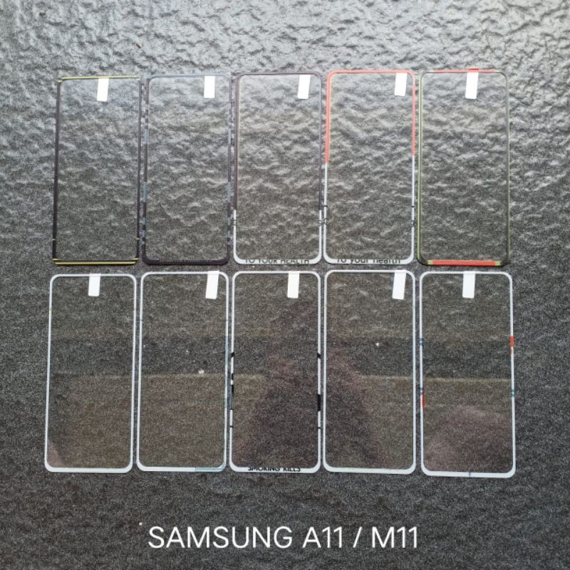 กระจกนิรภัย Samsung A11 . M11 ฟิล์มกระจกกันรอยภาพ motif