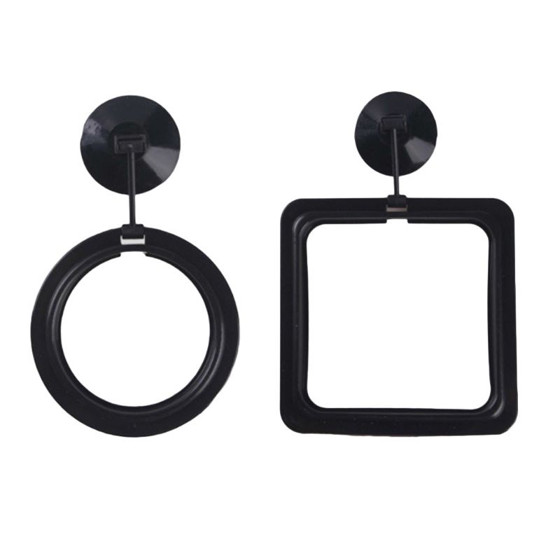 Cc Fish Feeding Ring Floating Feeder Circle พร้อมถ้วยดูดสําหรับ Guppy Black