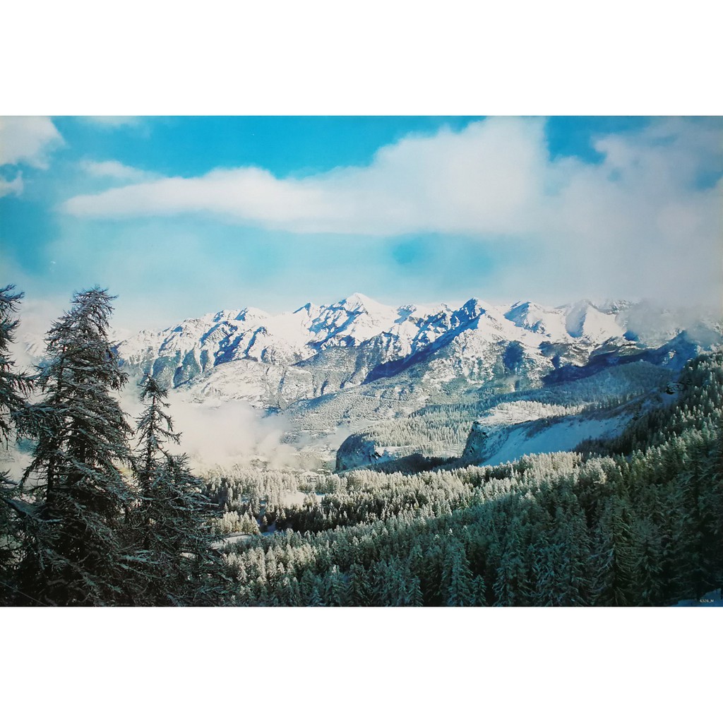 โปสเตอร์ รูปถ่าย ภูเขาหิมะ วิว ธรรมชาติ Landscapes Nature POSTER 24”x35” Inch High Mountain Range Sn