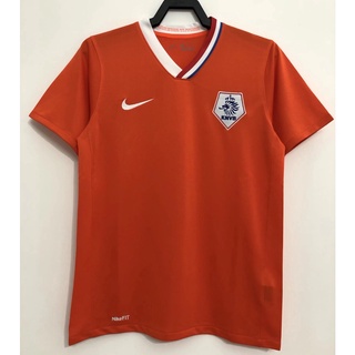 เสื้อกีฬาแขนสั้น ลายทีมชาติฟุตบอล Netherlands home 2008 S-2XL ชุดเหย้า AAA คุณภาพสูง