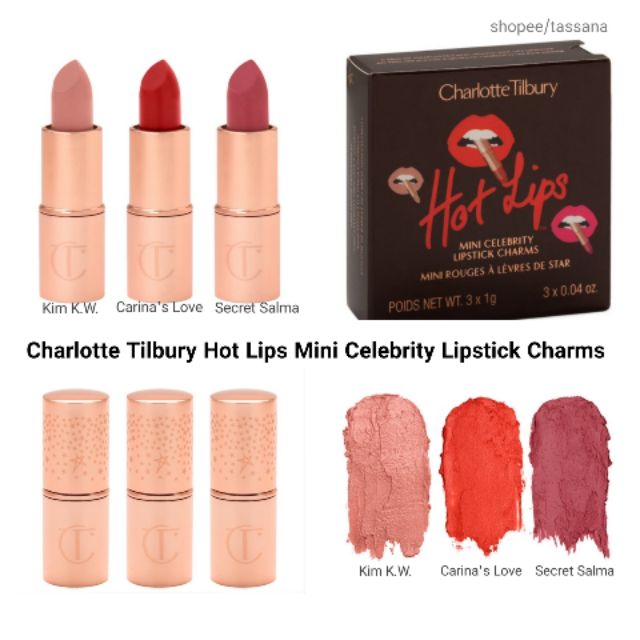 mini hot lips charms charlotte tilbury